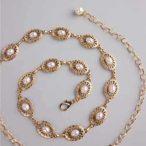 Vintage Style Layered Gold Chain Belt Dress Sweater Belt Womens Accessories main image 9